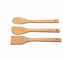 Набор кухонных принадлежностей 3шт: лопатка, ложка, лопатка скос, 30*6см, бамбук BRAVO